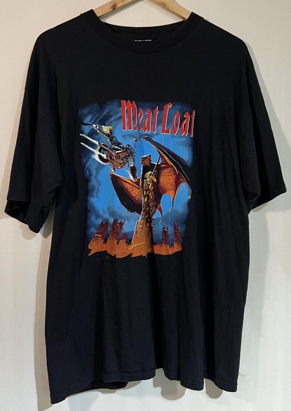 Vintage Meat Loaf 1994 Bat Out Of Hell Single Stitch T-shirt XL Rare Collectable