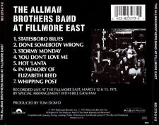 THE ALLMAN BROTHERS BAND - AT FILLMORE EAST [REMASTER] NEW CD picture