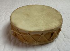 Vintage Souvenir Drum, Western, Wood & Leather picture