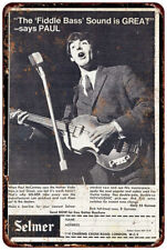 1964 Paul McCartney for Hofner Bass Guitar Vintage Look Reproduction metal sign picture