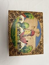 VINTAGE WOOD MUSIC BOX,SOUVENIR OF AMSTERDAM, NETHERLANDS. picture