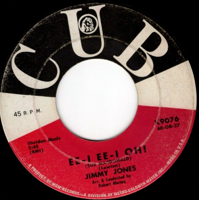 Jimmy Jones – Itchin\'  1960 Cub R&B  Soul VG