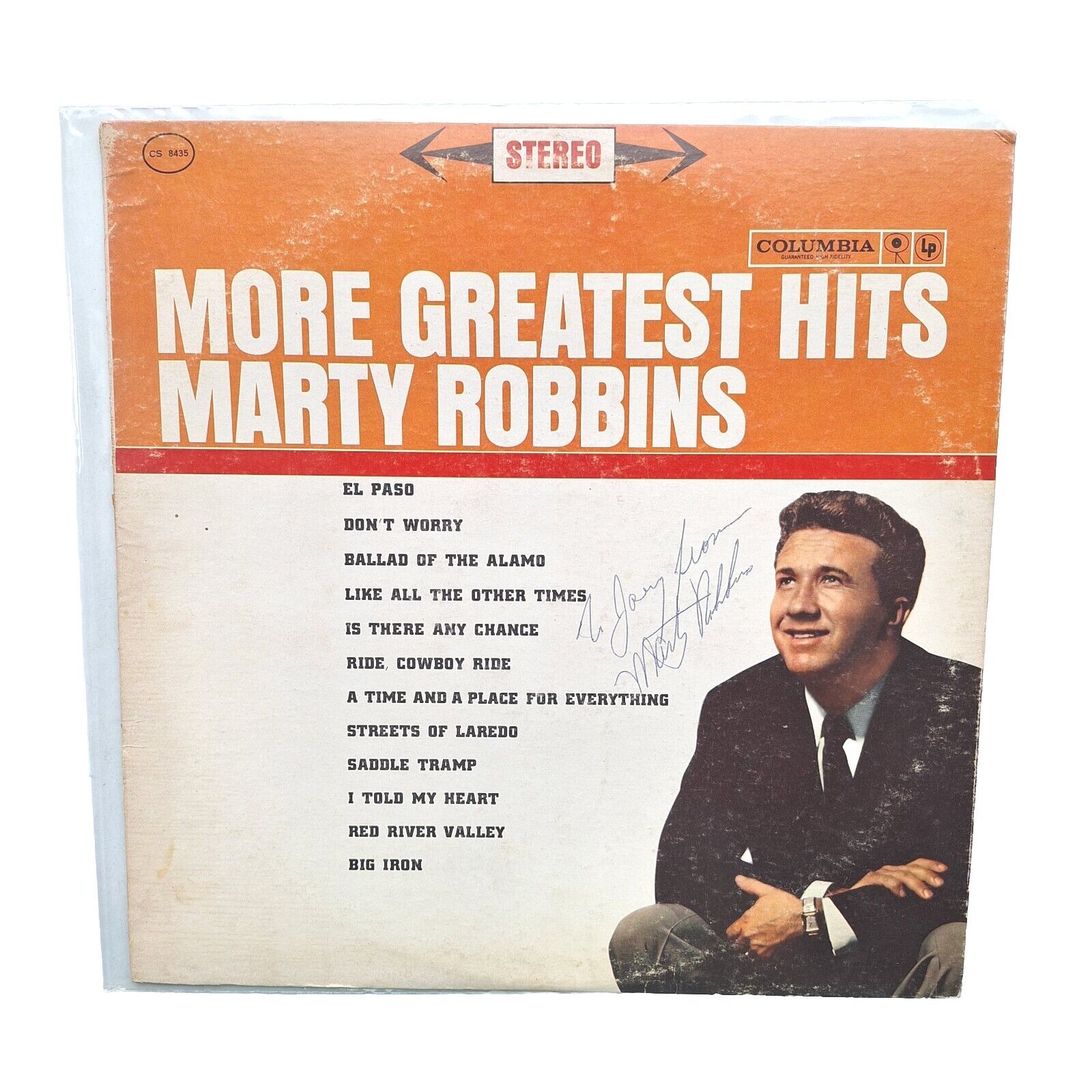 Marty Robbins More Greatest Hits Columbia CS 8435 1961 Signed