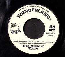 WONDERLAND THE FIRST SNOWBALL OF THE SEASON/CHRISTMAS CANDLES VINYL 45 49-139 picture