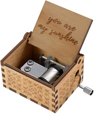 You Are My Sunshine Wood Music Boxes,Laser Engraved Vintage Wooden Sunshine Musi picture