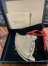 2001 Towle Musical Harp Sterling Silver Christmas Ornament picture