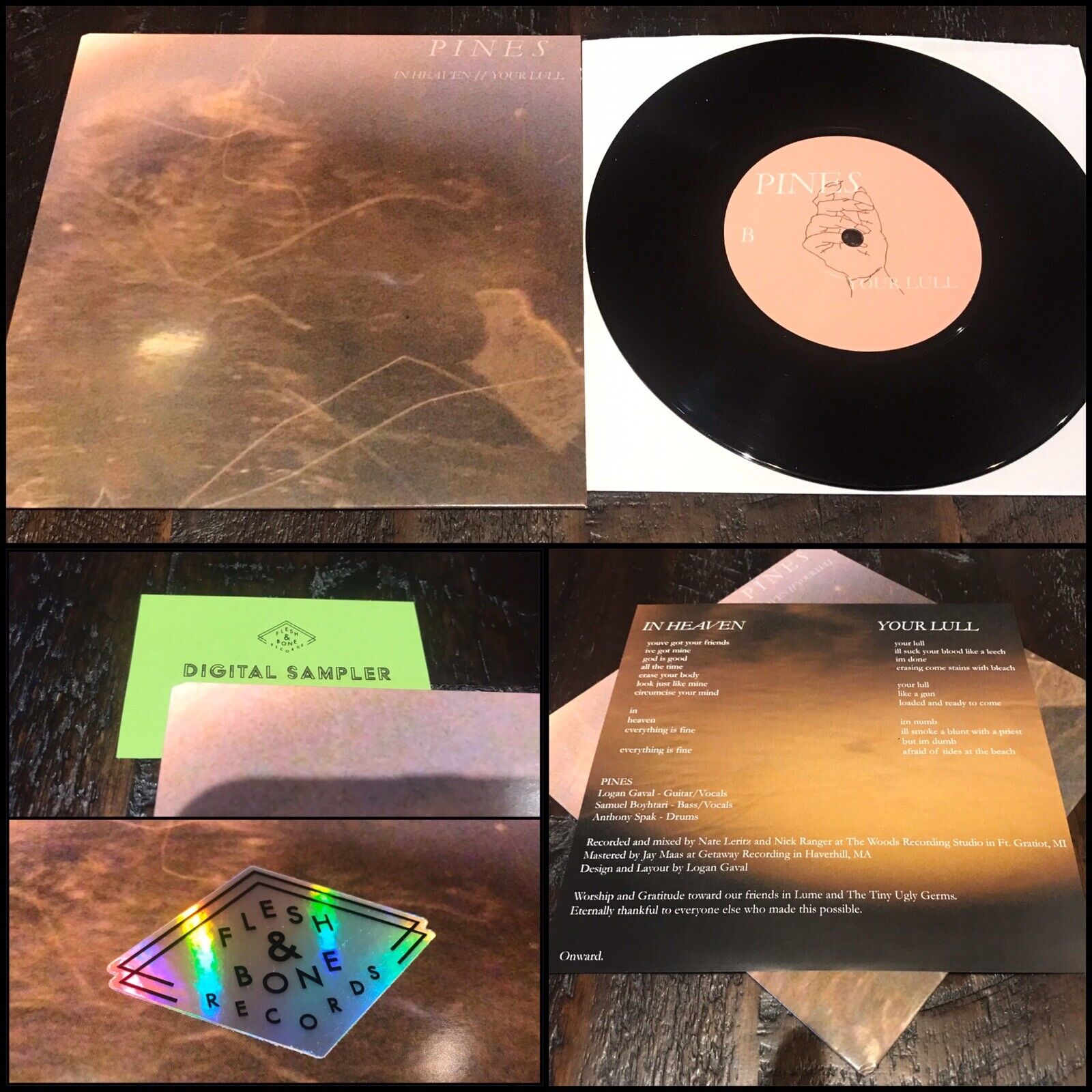GREET DEATH In Heaven 7” Vinyl TRUE 1st Press (pines)-doused glare cursetheknife