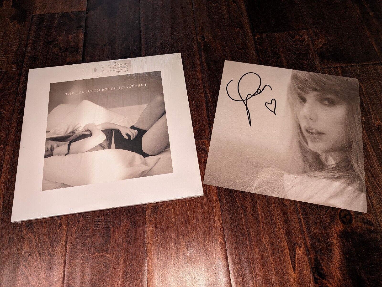 Taylor Swift SIGNED The Tortured Poets Department Vinyl Manuscript w/ FULL Heart