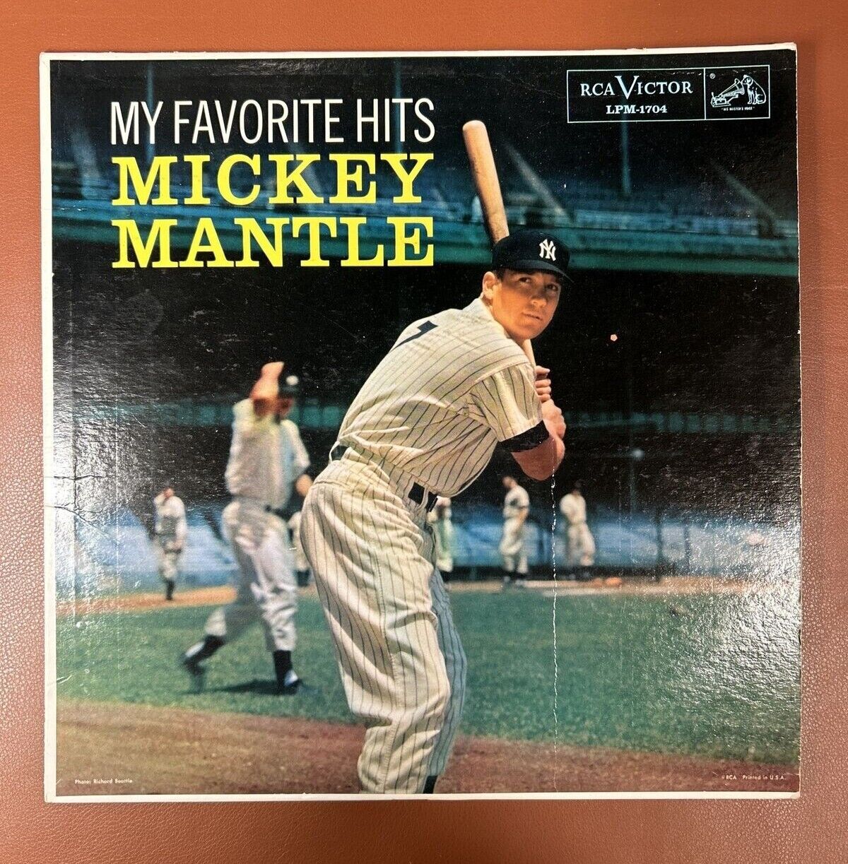 Vintage 1958 Mickey Mantle My Favorite Hits Vinyl RCA Victor LP Yankees - VG 