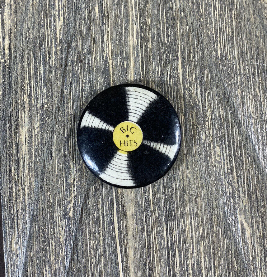 Vintage 1” Big Hits Record Pin