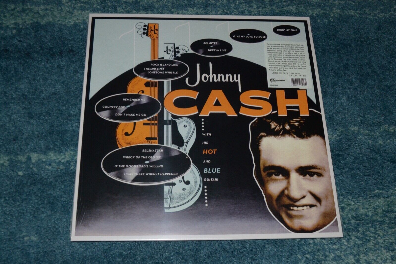 Johnny Cash With His Hot and Blue Guitar~Clear Vinyl~SEALED/NEW~Country~Limited