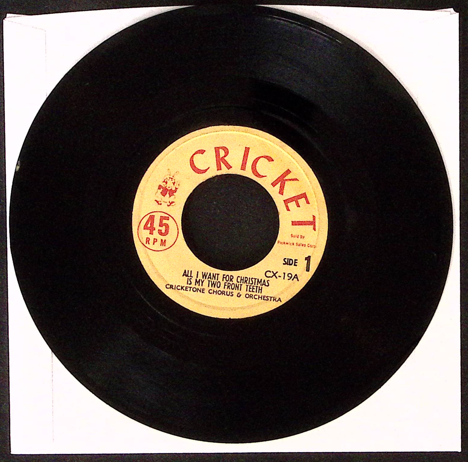 CRICKETONE CHORUS & ORCH. THE SNOWFLAKE SONG/ALL I WANT FOR.. VINYL 45 VG 41-62