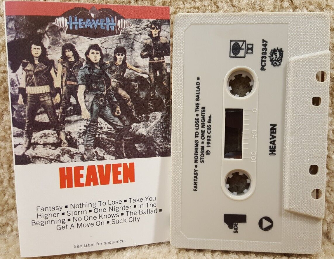 Vintage 1982 Cassette Tape Heaven Self Titled Album Columbia Records