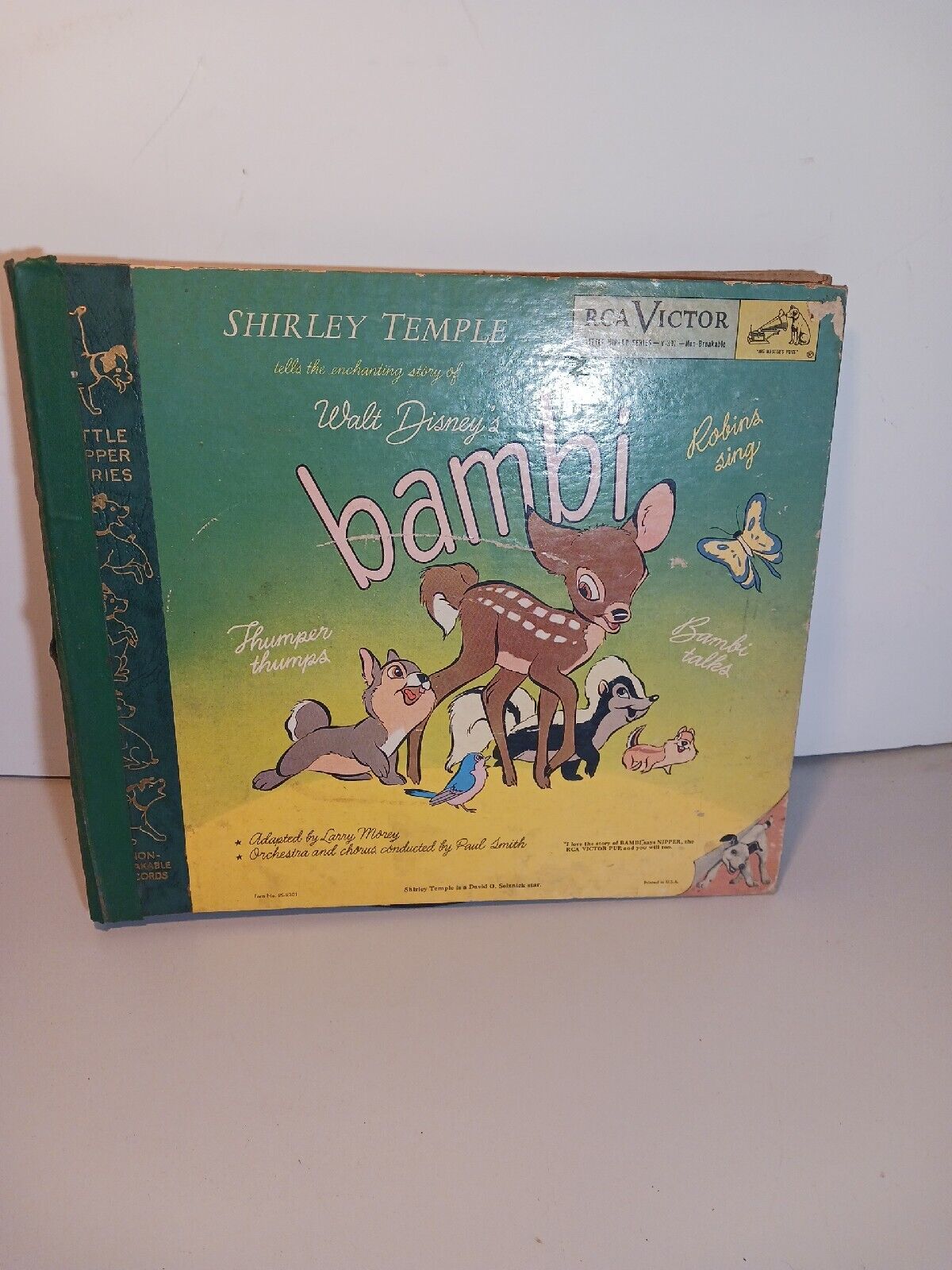 VTG RCA Victor Little Nipper Shirley Temple Tells the Story of Bambi (1949) Y391