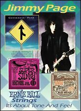 Led Zeppelin Jimmy Page 1993 Ernie Ball Guitar Strings ad print David Coverdale picture