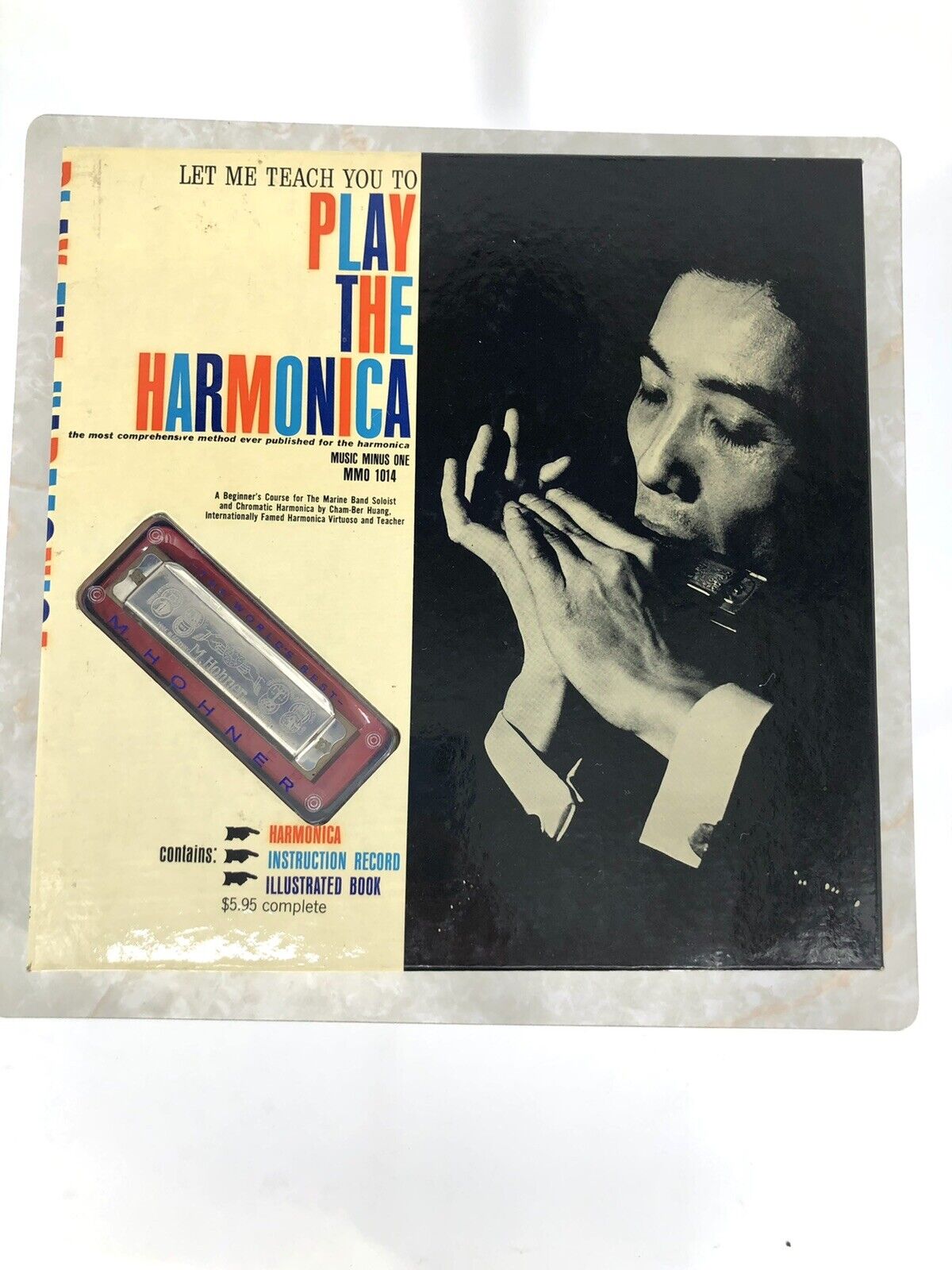 Vintage - Let Me Teach You To Play The Harmonica -Vinyl Record-1961 W/ Harmonica