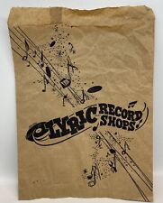 Vintage Lyric Record Shops Paper Shopping Bag Brown Sack 45 rpm size 8.5 x 11.5 picture