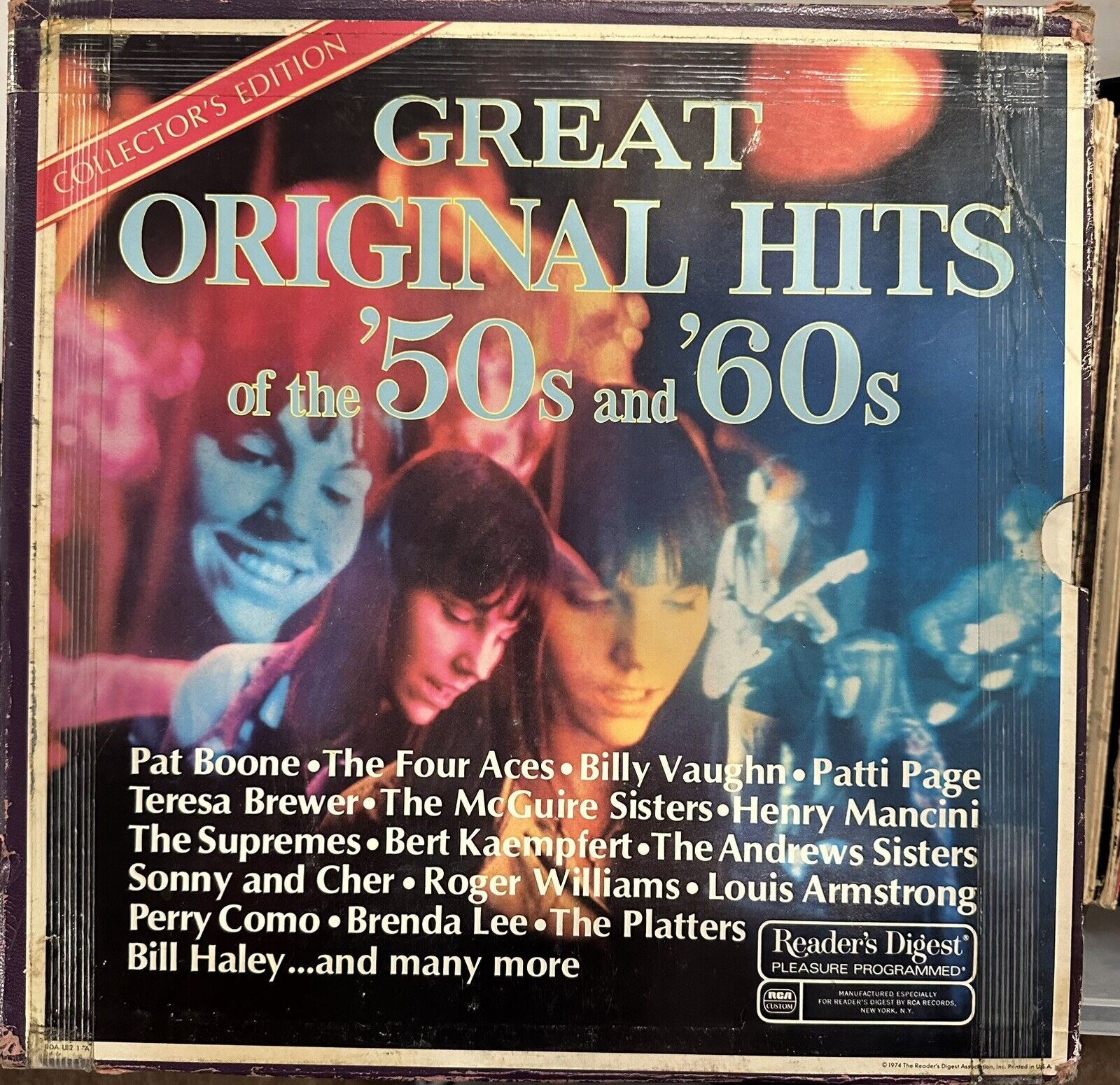 Vintage 1974 GREAT ORIGINAL HITS 50’s and 60’s Vinyl Record