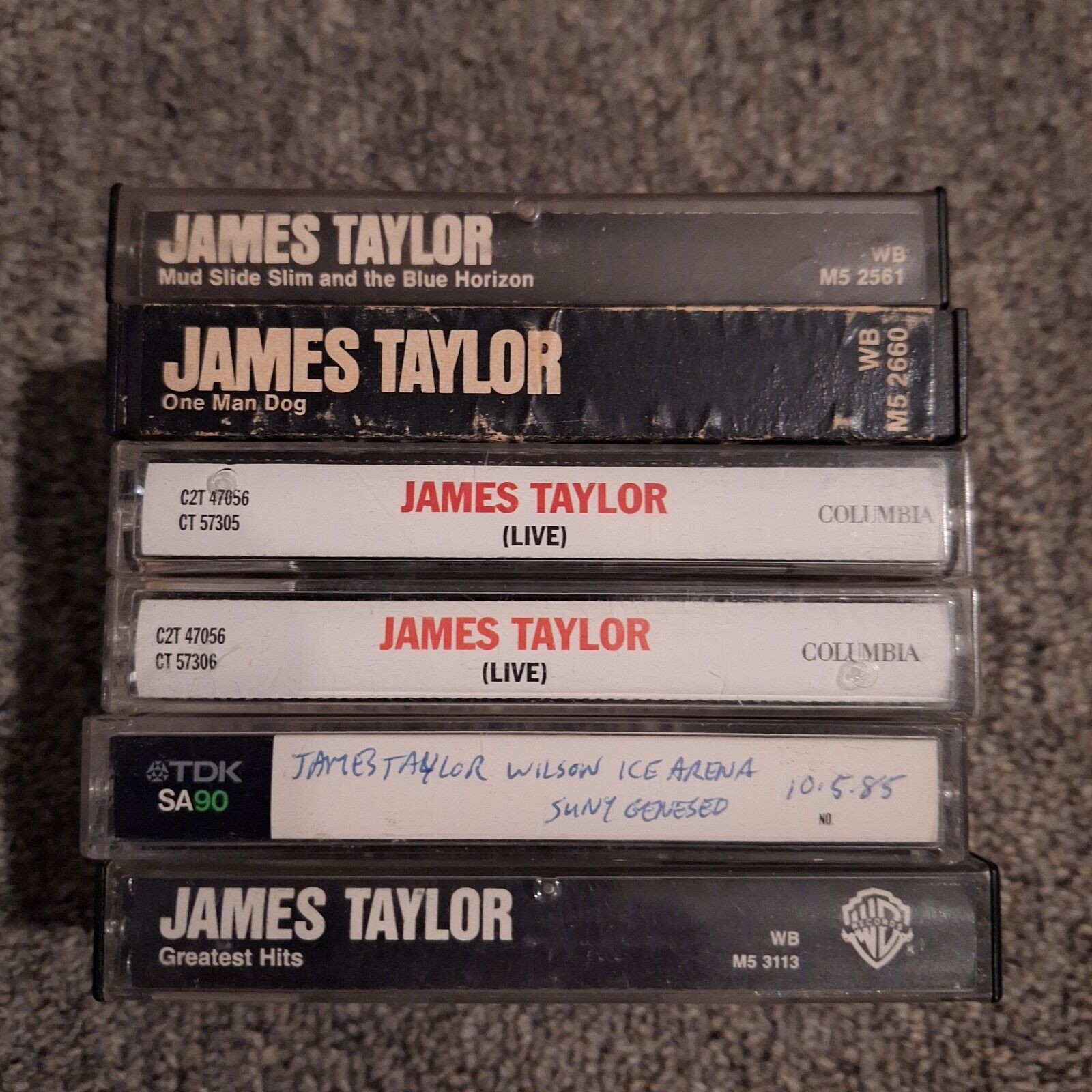 6 Vintage James Taylor Cassettes