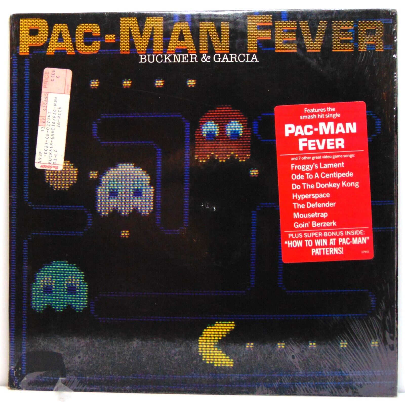 Buckner & Garcia–Pac-Man Fever 1982 Columbia  Electronic Rock Vinyl LP EX SHRINK
