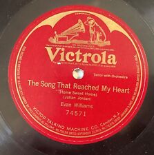 Evan Williams – 78 rpm Victor 74571: JORDAN The Song That Reached My Heart; V+ picture