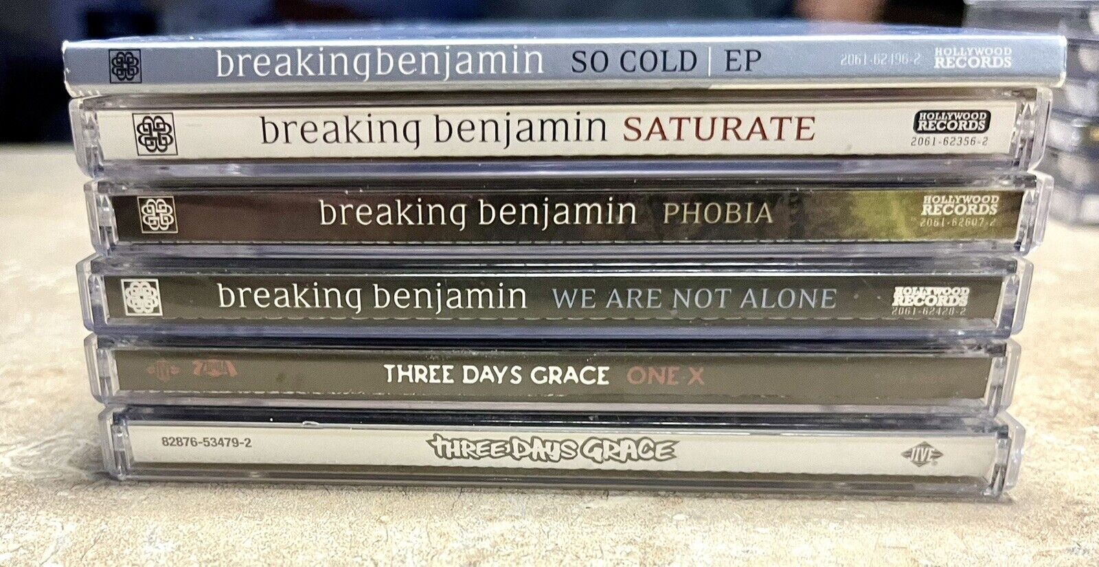 Breaking Benjamin (4) & Three Days Grace (2)- Lot Of 6 CDs- Great Shape