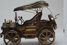 Vintage Copper Tin Metal Ford Model T WIND UP MUSIC BOX “King of the Road” picture