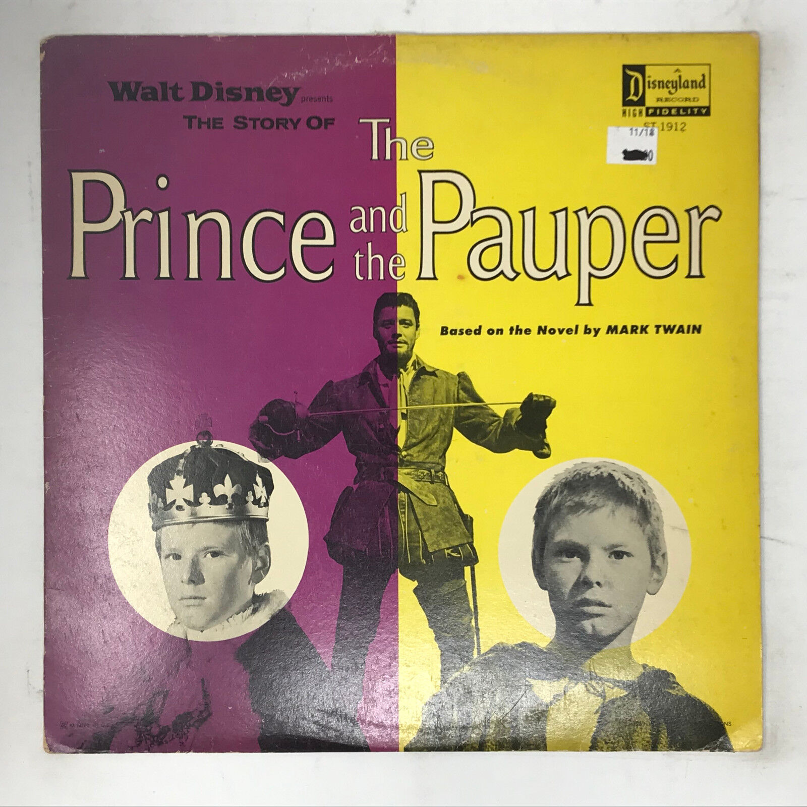 Disney The Prince And The Pauper Vinyl Record Original 1963