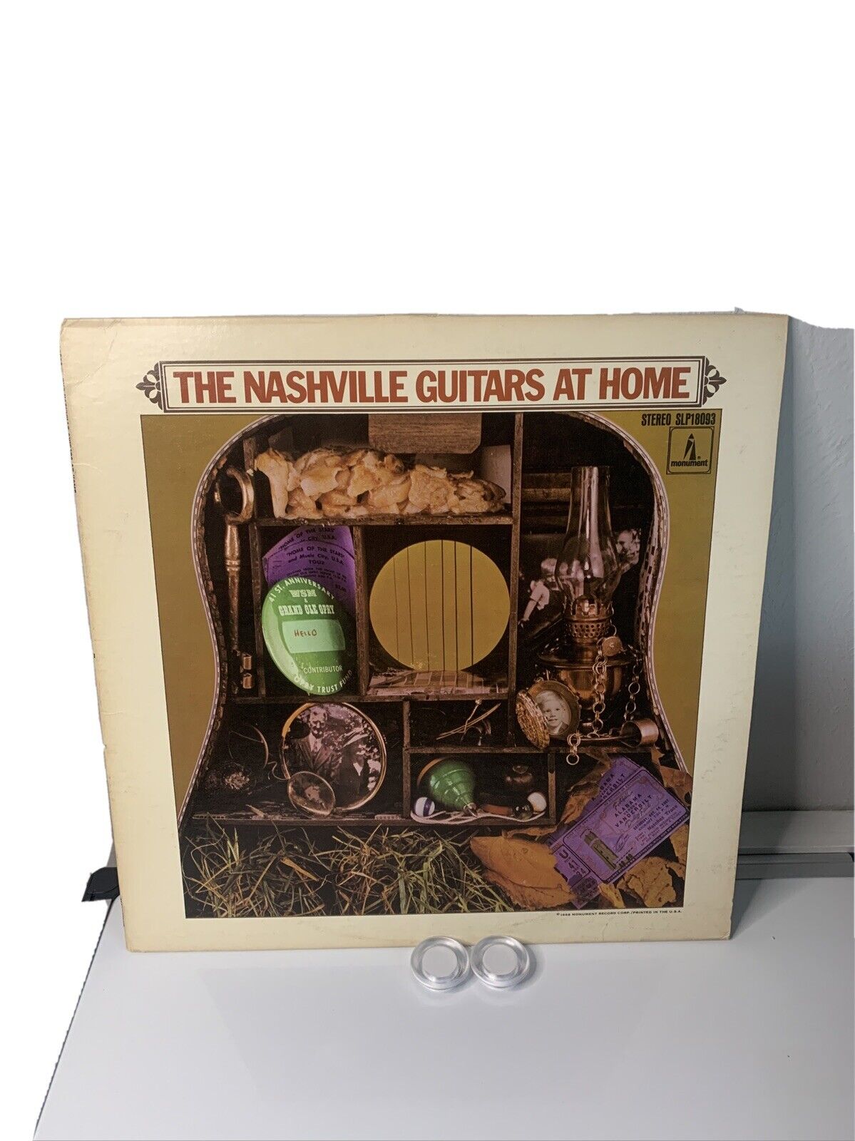 1968 The Nashville Guitars Home Vintage Vinyl White Label Disk Jockey Monument