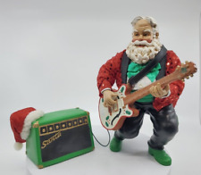 Clothtique Possible Dreams Rock N Roll Santa with Guitar Amp Music Box 1999 picture