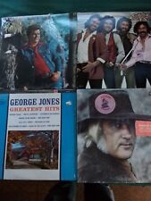 FOUR VINTAGE COUNTRY GREATS VINYL RECORD ALBUMS picture
