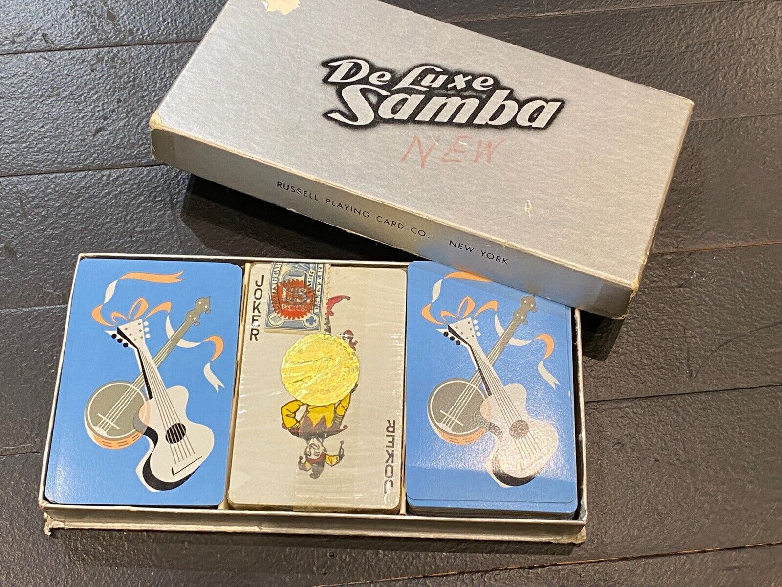 Deluxe Samba Playing Cards Guitar Banjo Pattern One Deck Still In Original Seal