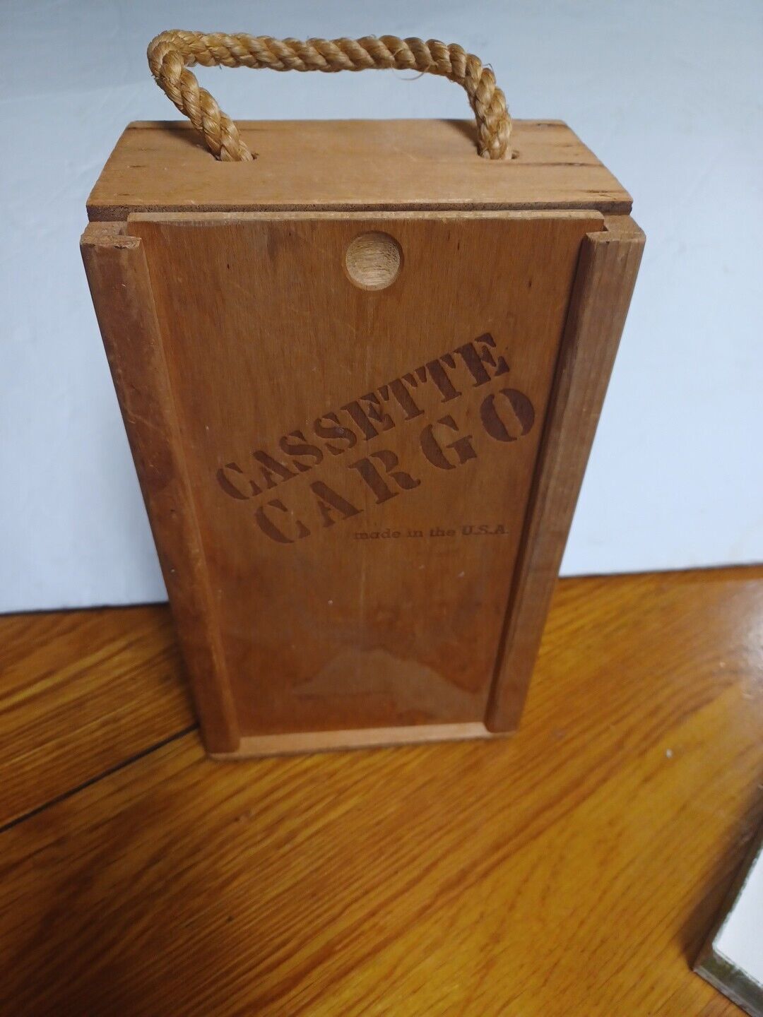Rare Vintage Wooden Cassette Storage Box Cassette Cargo  Made In USA