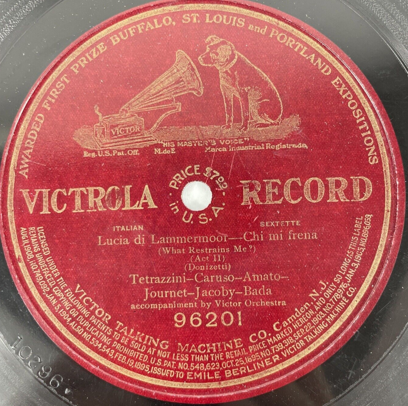 Rare Vintage: What Restrains Me by Donizetti 10” Vinyl Record Victrola Red 96201