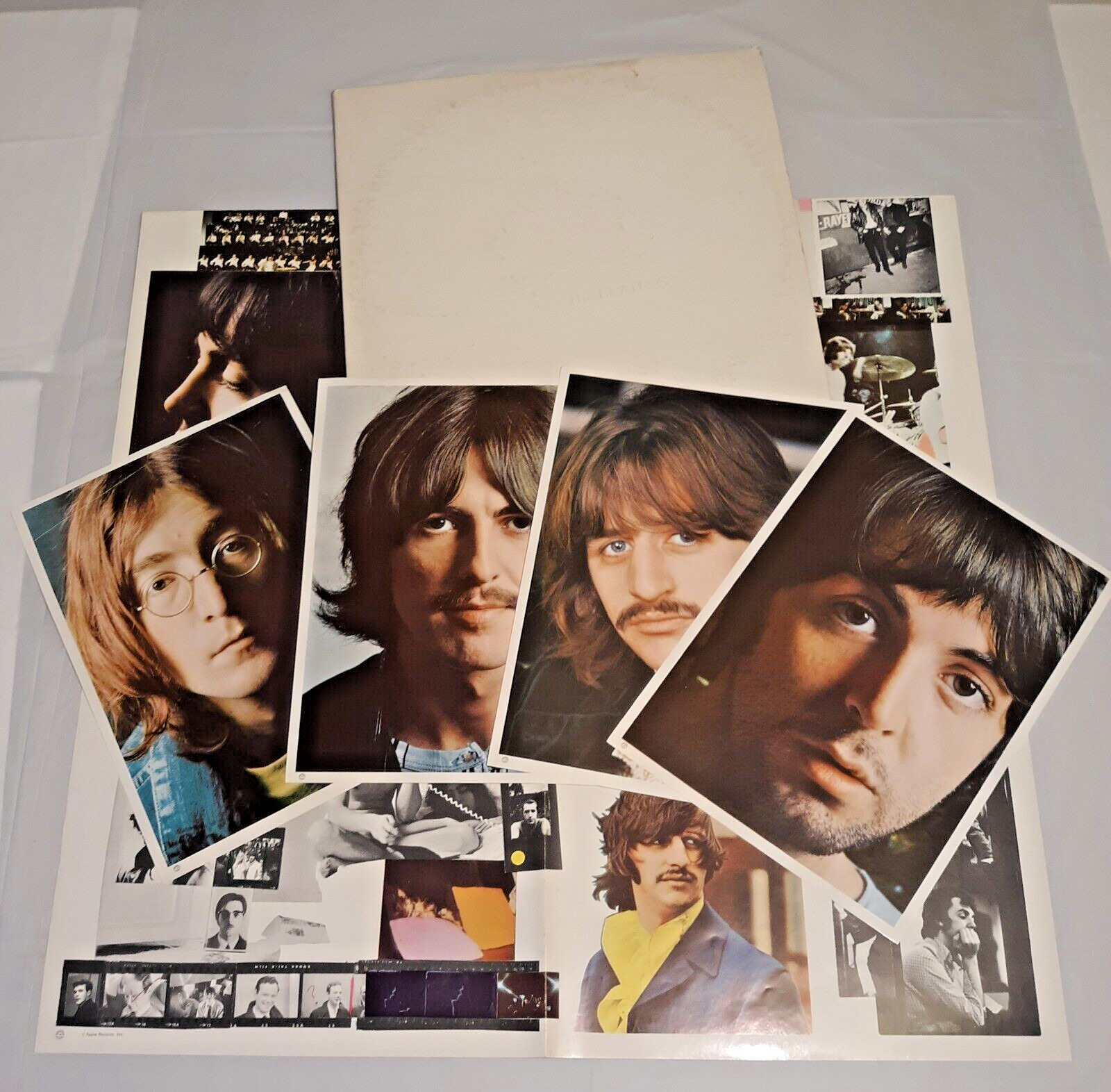 The Beatles White Album Vinyl Used Very Good with Poster Portrait Photos
