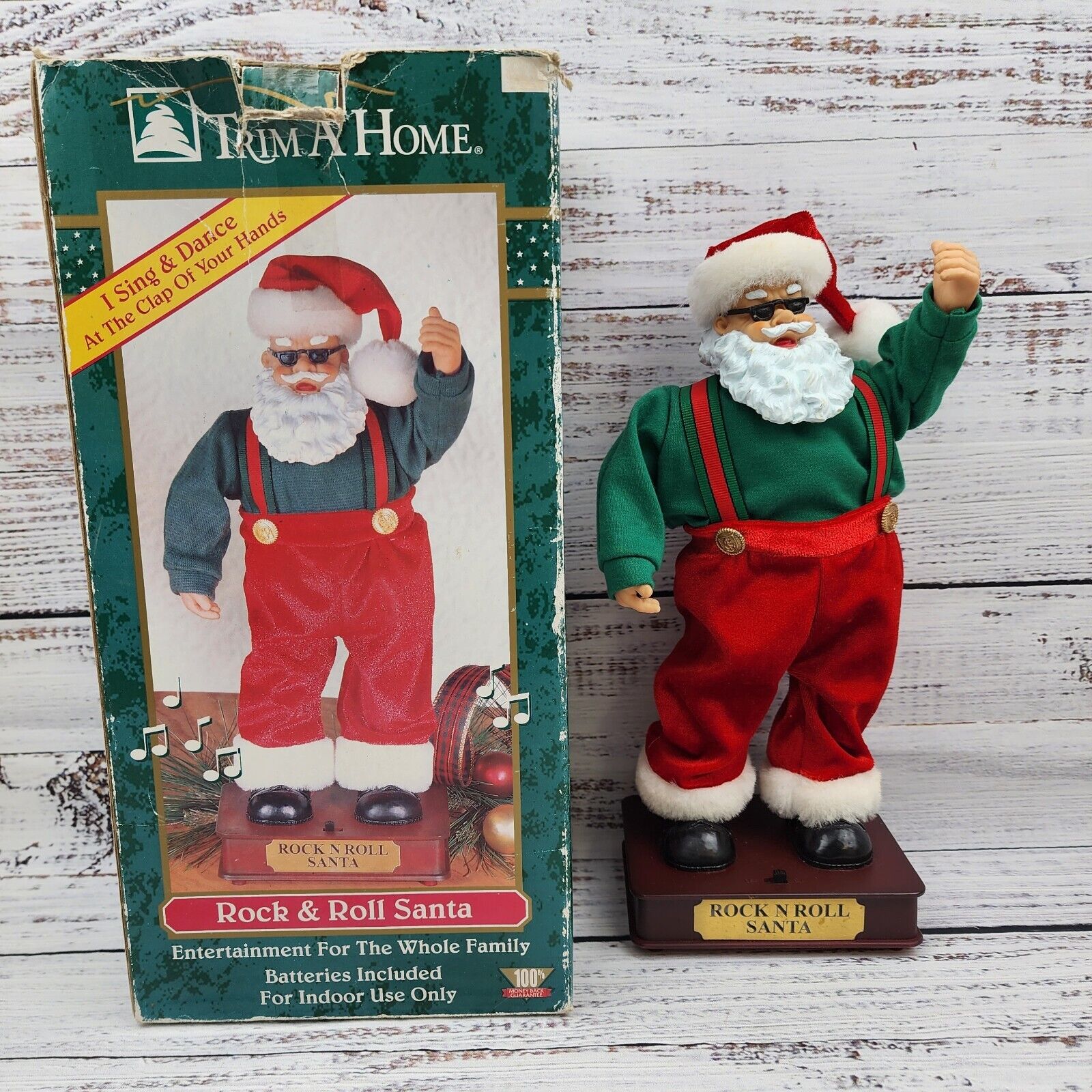 Rock & Roll Santa 13.5\' Vintage Kmart Christmas With Box Display/Parts ONLY