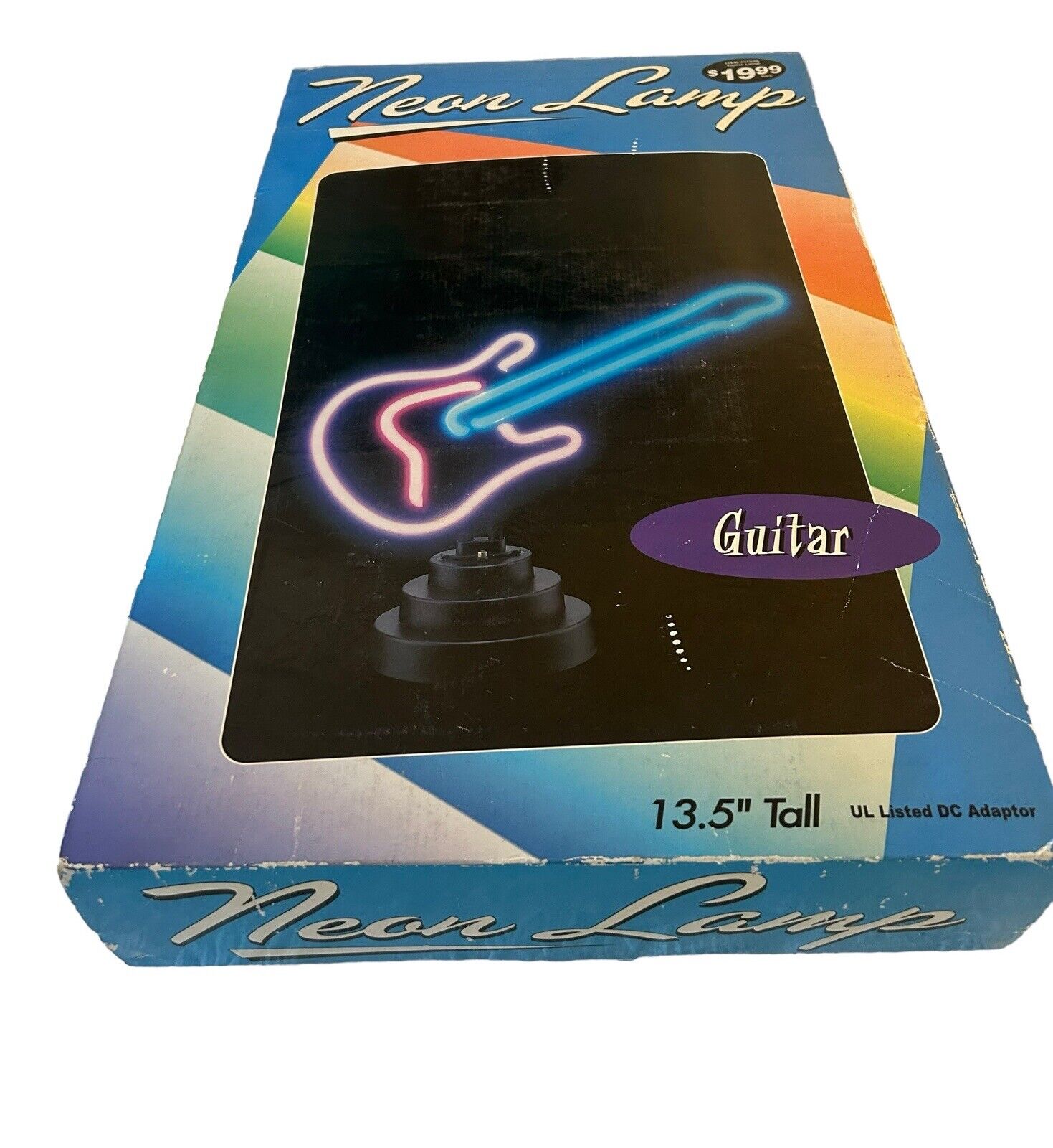 New Guitar neon sign Base acoustic elecric table shelf Music lamp light NOS NIB
