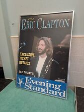 Original large vintage Framed  Eric Clapton poster - Evening Standard  1992 picture