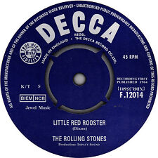 Rolling Stones Little Red Rooster record label vinyl sticker. Decca picture