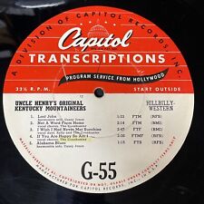 Uncle Henry's Original Kentucky Mountaineers (Vinyl Record 33rpm 16