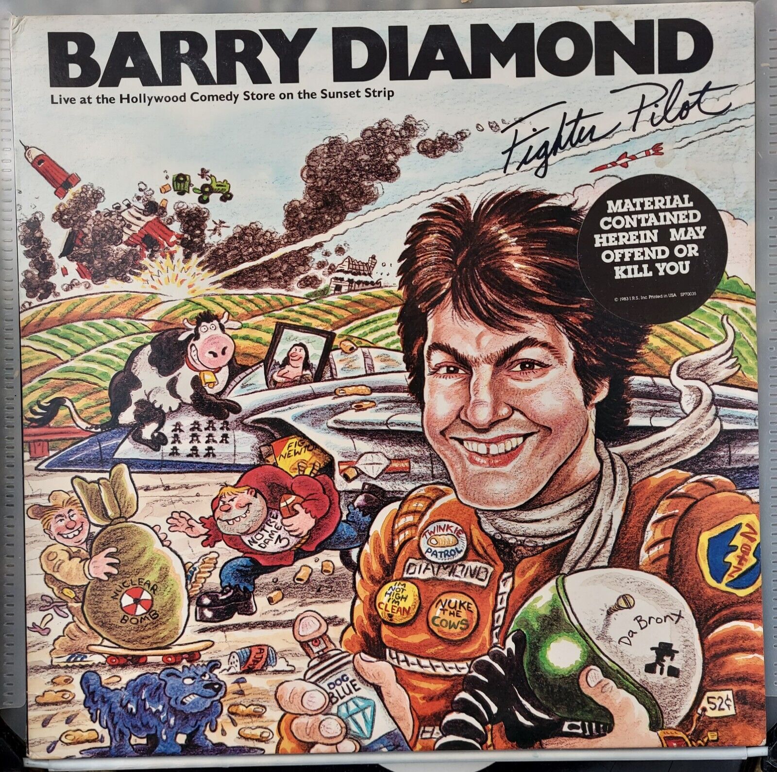 Barry Diamond, Fighter Pilot, Live at Hollywood Comedy Store, Vinyl LP, VG+