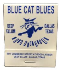 Blue Cat Blues Vintage Matchbook - Deep Ellum, Dallas TX -  Smoking Joe Kubek  picture