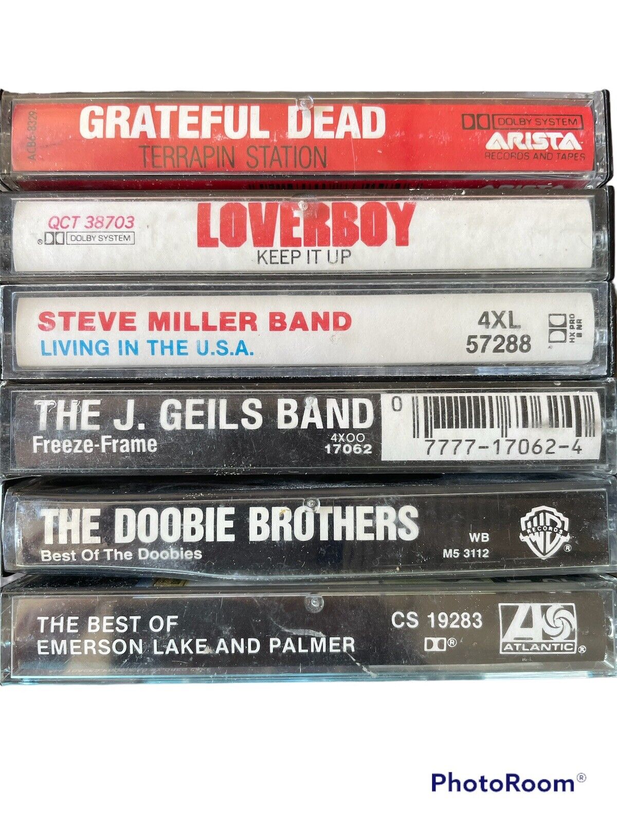 Vintage 5 Rock N Roll Cassette Tapes Lot Greatful Dead , Steve Miller , more