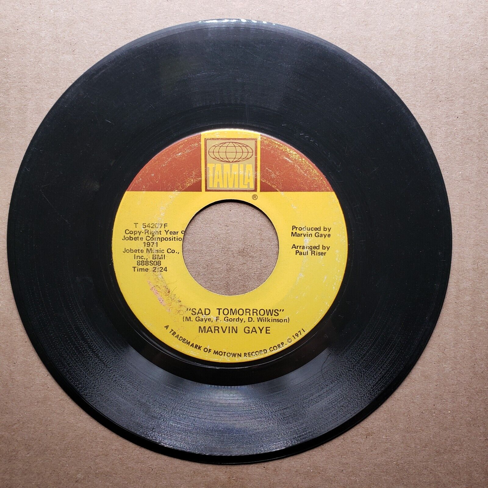 Marvin Gaye - Mercy Mercy Me; Sad Tomorrows - Vinyl 45 RPM