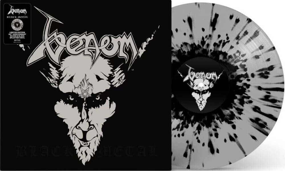 Venom Black Metal Limited 40th  Silver and Black Splatter Vinyl Sealed Record
