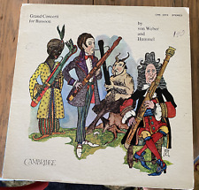 Grand Concerti For Bassoon Von Weber Hummel Cambridge Vintage Classical LP picture