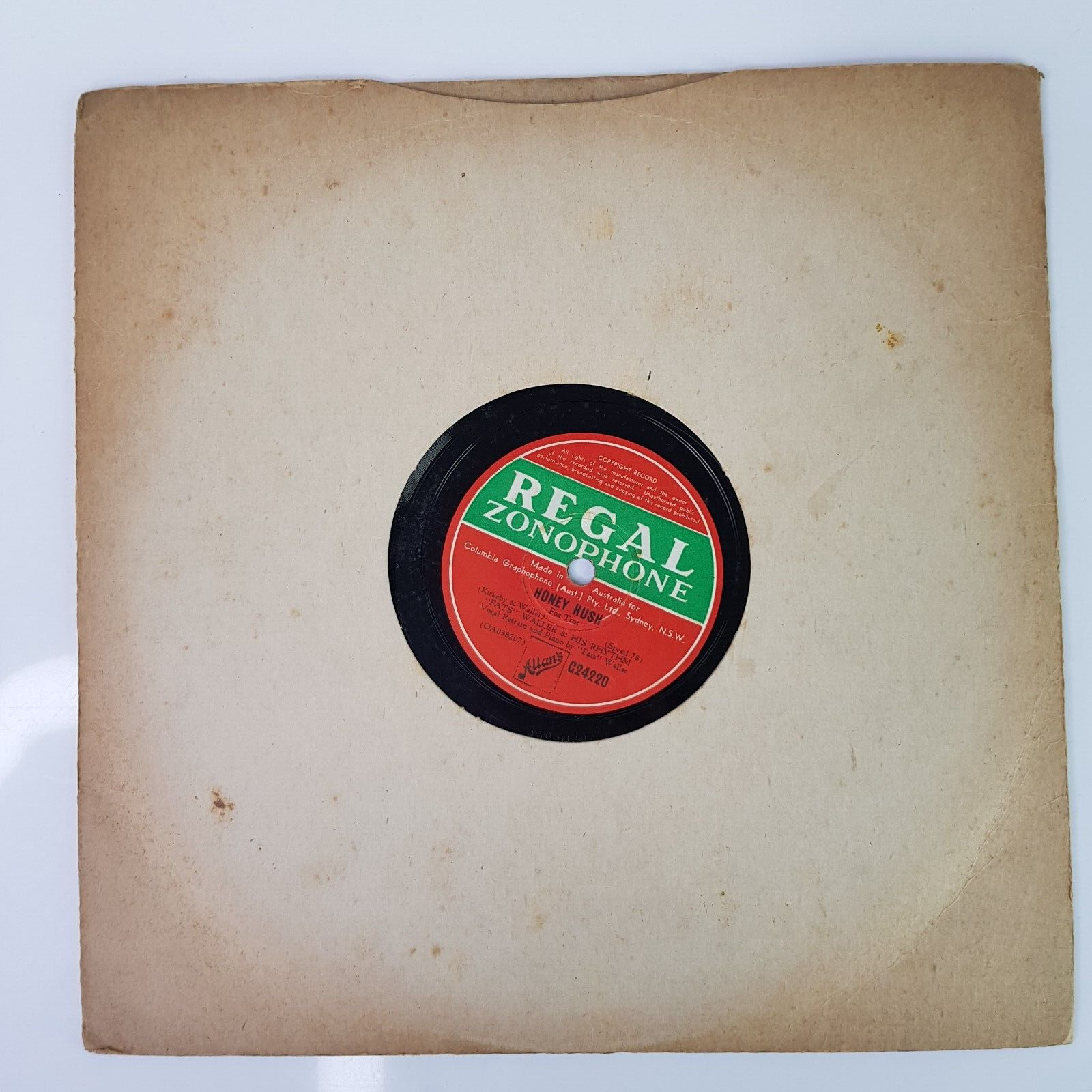 VINTAGE 1930s 78 Vinyl Record FATS WALLER