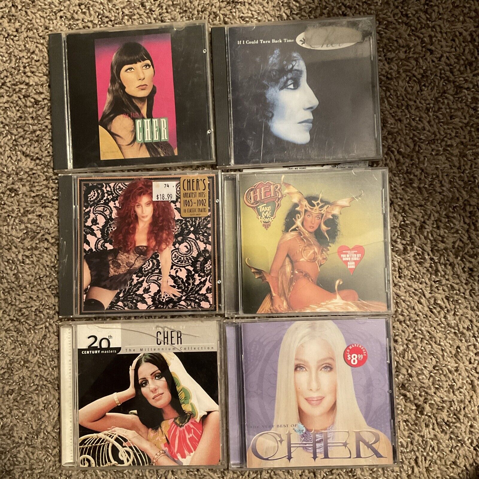 CHER  -  6 CD LOT - USED CD Lot Greatest Hits + Originals Rare CD’s G6