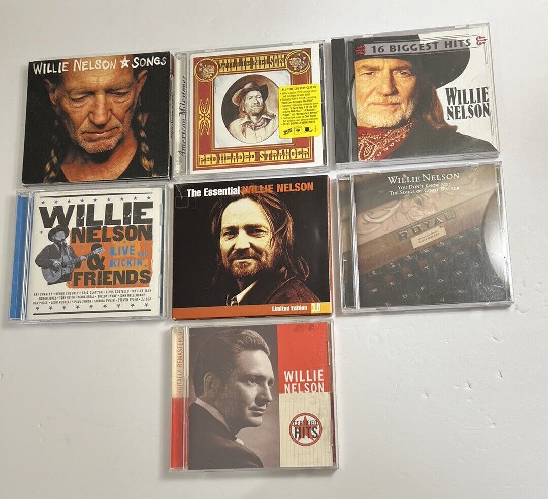 WILLIE NELSON  Lot Of SEVEN 7 CDs All In EUC