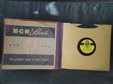 Lot Of 6 Vintage HANK WILLIAMS MGM Records 10” Vinyl, 78 RPM & Storage Case Book picture
